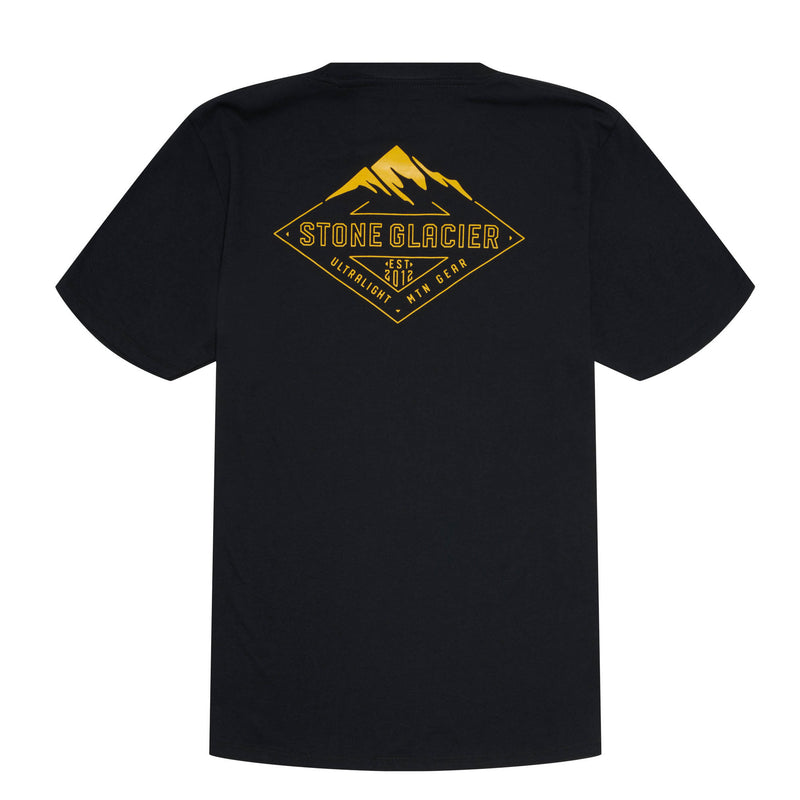 Mountain Peak T Shirt in Black Back