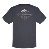 Mountain Peak T Shirt in Navy Back
