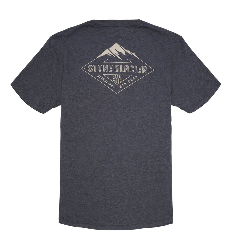 Mountain Peak T Shirt in Navy Back