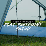 Skyscraper 2P 4-season ultralight tent flat footprint setup
